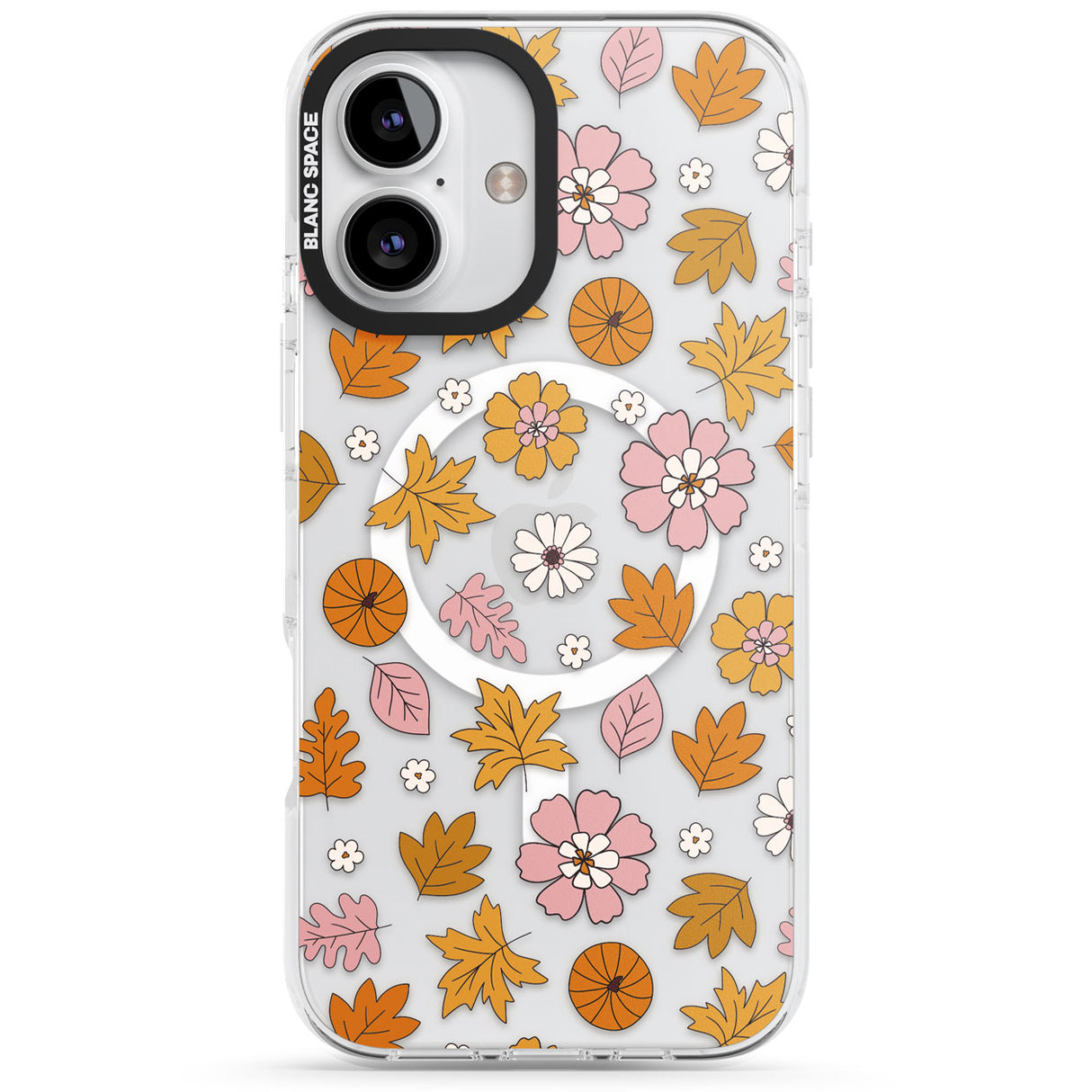 Autumn Leaves and Flowers Impact Magsafe Phone Case for iPhone 16, iPhone 16 Plus