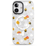 iPhone 16 Pro Max Busy Bee Black Impact Phone Case