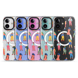 iPhone 16 Pro Max Girls Pattern Black Impact Phone Case