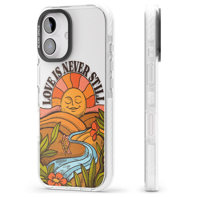 iPhone 16 Pro Max Love is Never Still Black Impact Phone Case + Magsafe