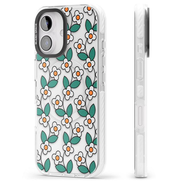 iPhone 16 Spring Daisies Clear Impact Phone Case