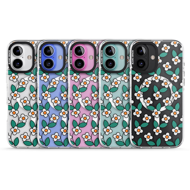 iPhone 16 Spring Daisies Clear Impact Phone Case