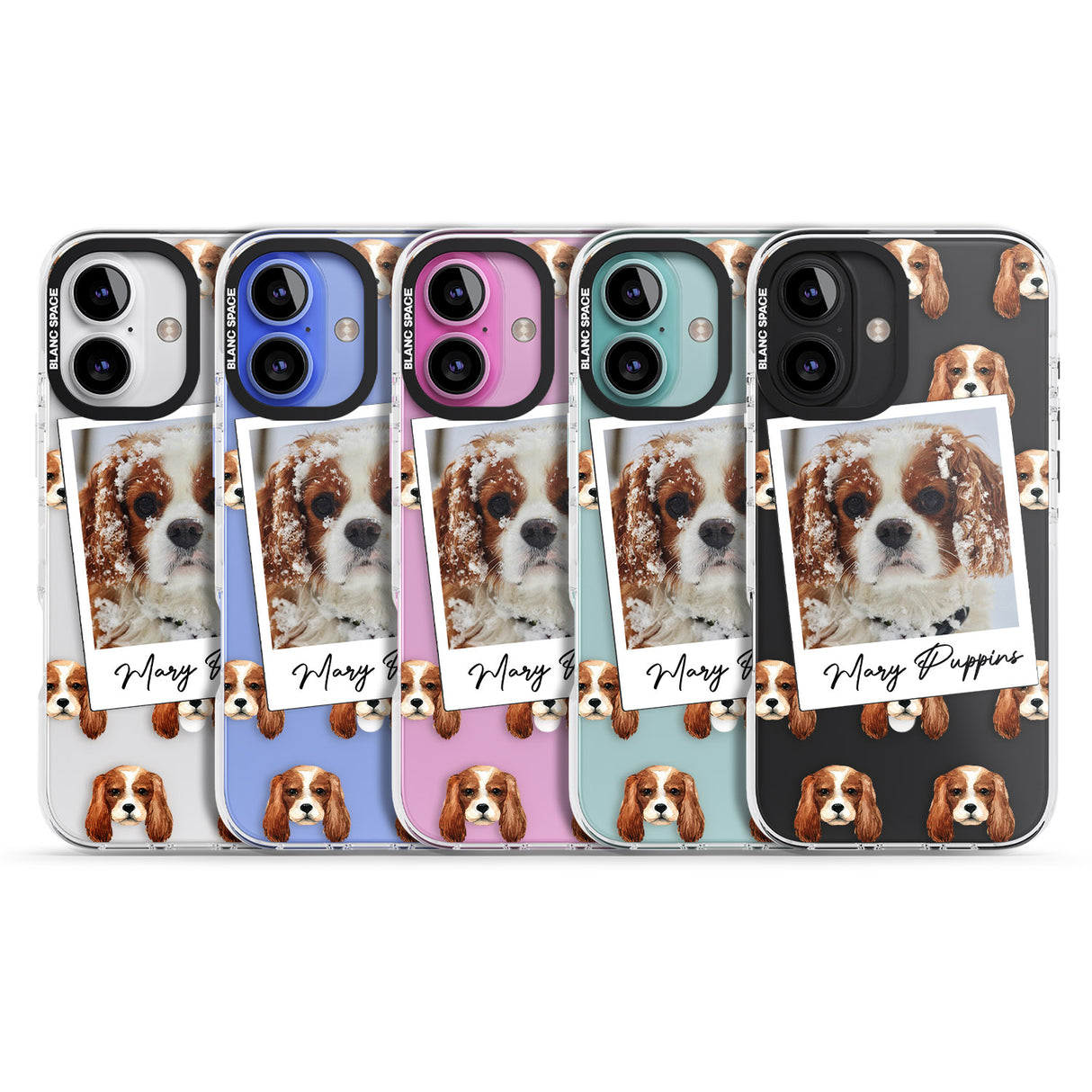 iPhone 16 Pro Max Personalised Cavalier King Charles - Dog Photo Black Impact Phone Case