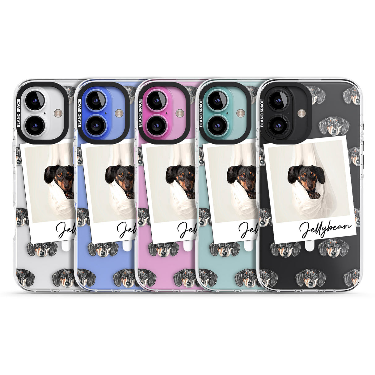 iPhone 16 Pro Max Personalised Dachshund, Black- Dog Photo Black Impact Phone Case