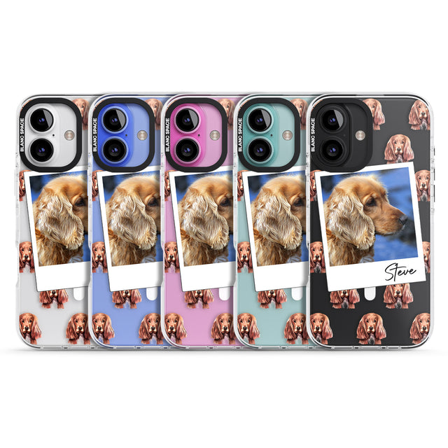 iPhone 16 Pro Max Personalised Cocker Spaniel - Dog Photo Black Impact Phone Case