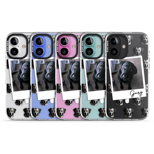 iPhone 16 Pro Max Personalised Labrador, Black - Dog Photo Black Impact Phone Case