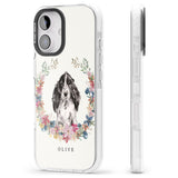 iPhone 16 Pro Max Personalised Black Cocker Spaniel - Watercolour Dog Portrait Black Impact Phone Case