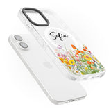 Personalised Summer Wildflowers Impact Magsafe Phone Case for iPhone 16, iPhone 16 Plus