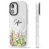 Personalised Garden Wildfowers Impact Magsafe Phone Case for iPhone 16, iPhone 16 Plus