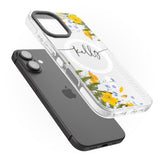 iPhone 16 Pro Max Personalised Ferns & Wildflowers Black Impact Phone Case