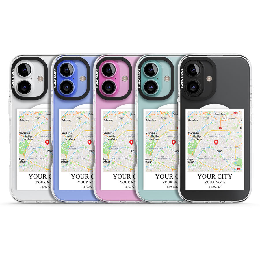 Personalised World Map Impact Magsafe Phone Case for iPhone 16, iPhone 16 Plus