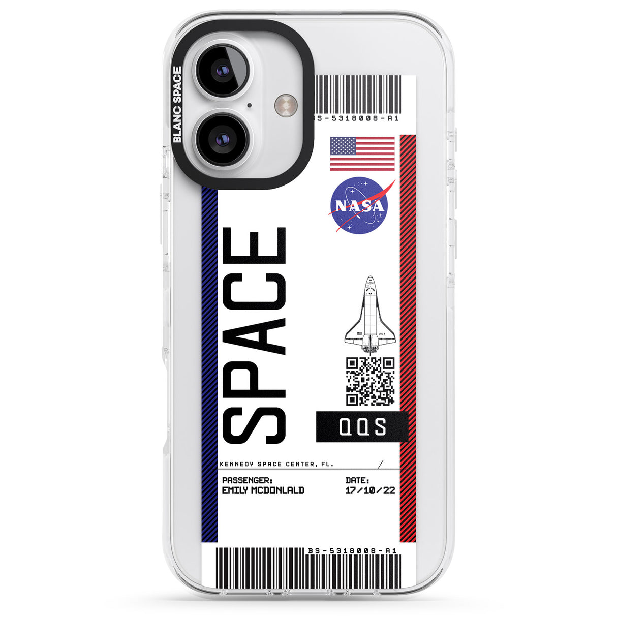 Personalised NASA Boarding Pass (Light)