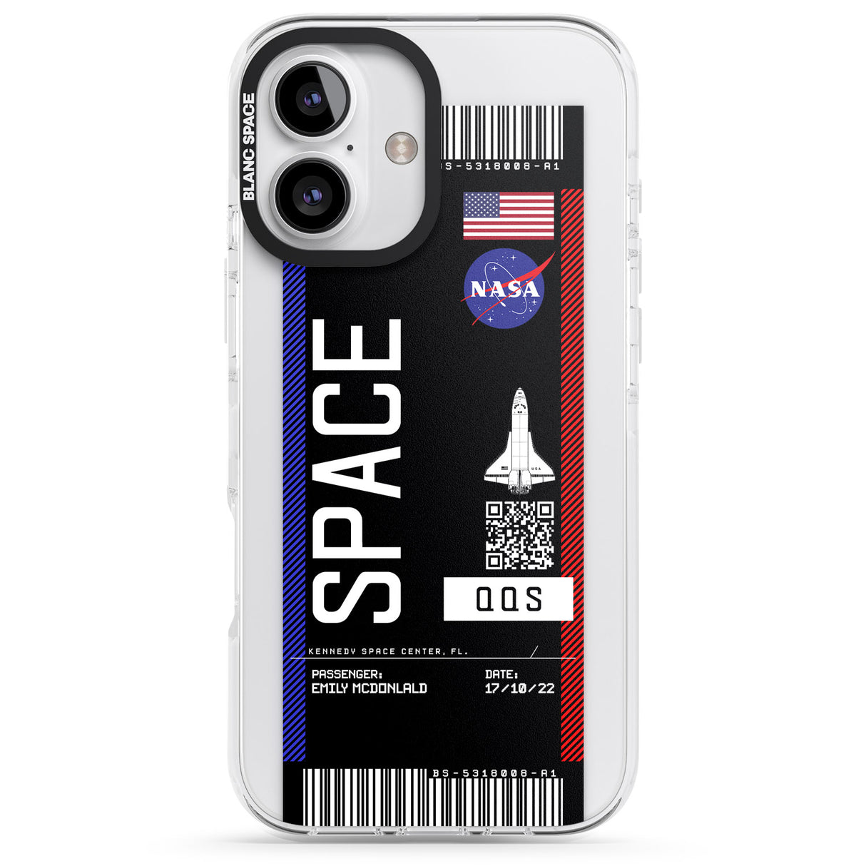 Personalised NASA Boarding Pass (Dark)