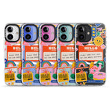 iPhone 16 Pro Max Personalised Nostalgia Sticker Mix #2 Black Impact Phone Case