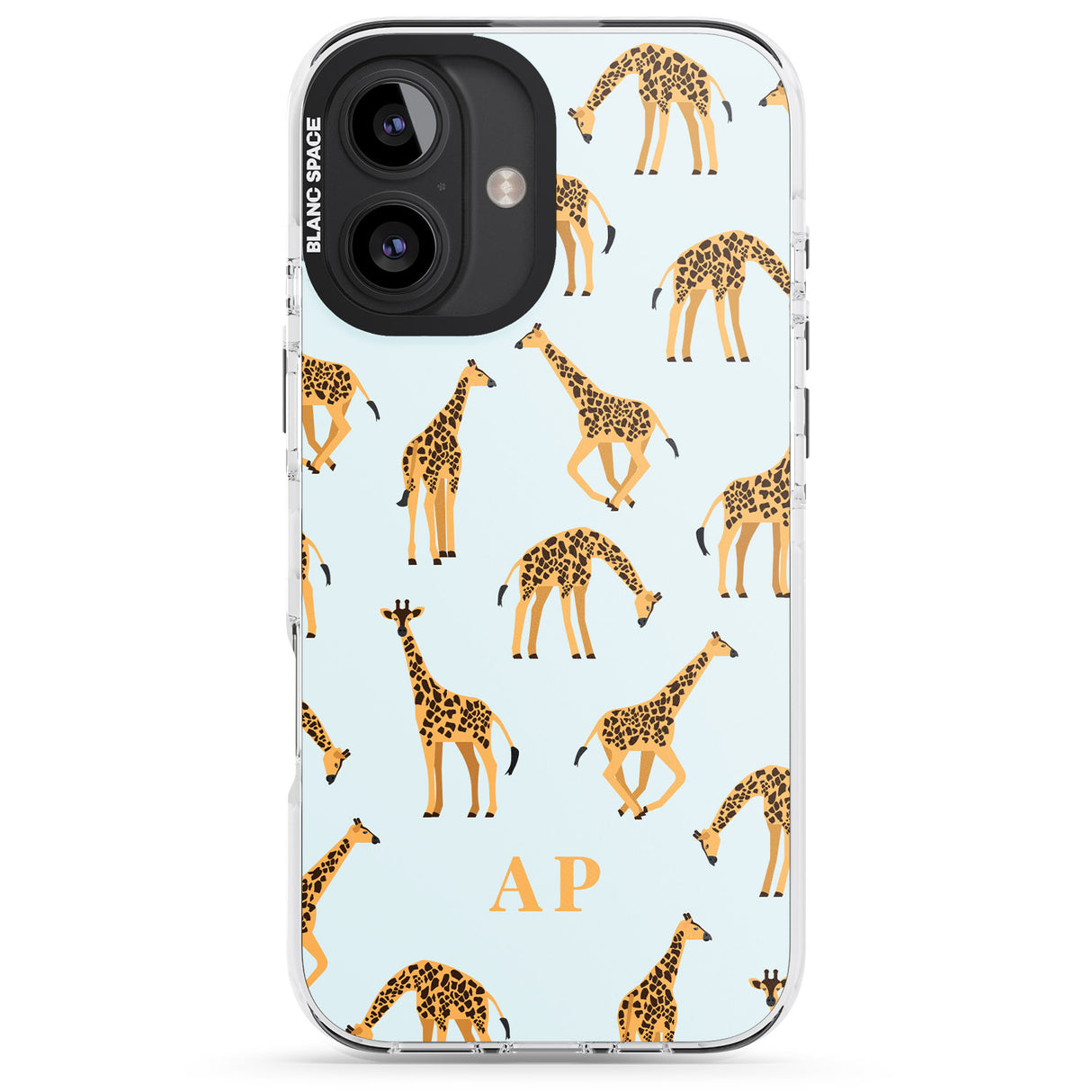 Personalised Safari Giraffe Pattern on Blue