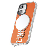 iPhone 16 Pro Max Personalised Bold Name: Orange Black Impact Phone Case