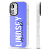 iPhone 16 Pro Max Personalised Bold Name: Purple Black Impact Phone Case