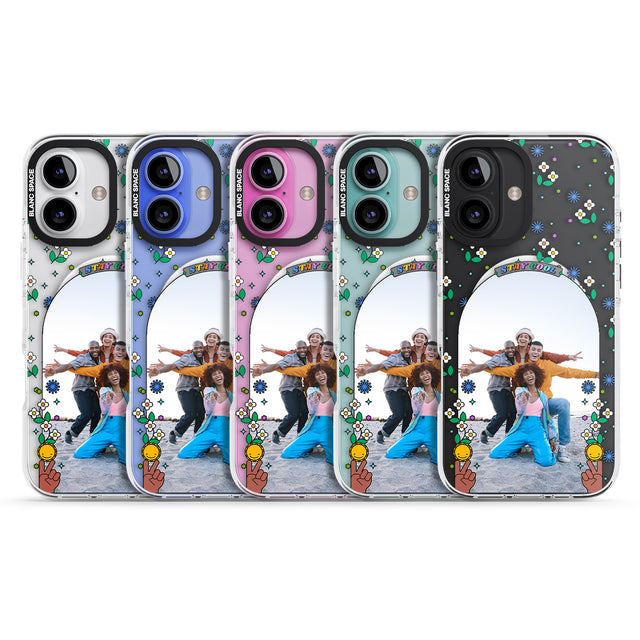 iPhone 16 Pro Max Personalised Summer Photo Frame Black Impact Phone Case + Magsafe