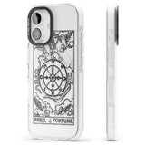 iPhone 16 Pro Max Personalised Wheel of Fortune Tarot Card - Transparent Black Impact Phone Case