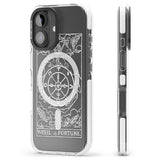 iPhone 16 Pro Max Personalised Wheel of Fortune Tarot Card - White Transparent Black Impact Phone Case