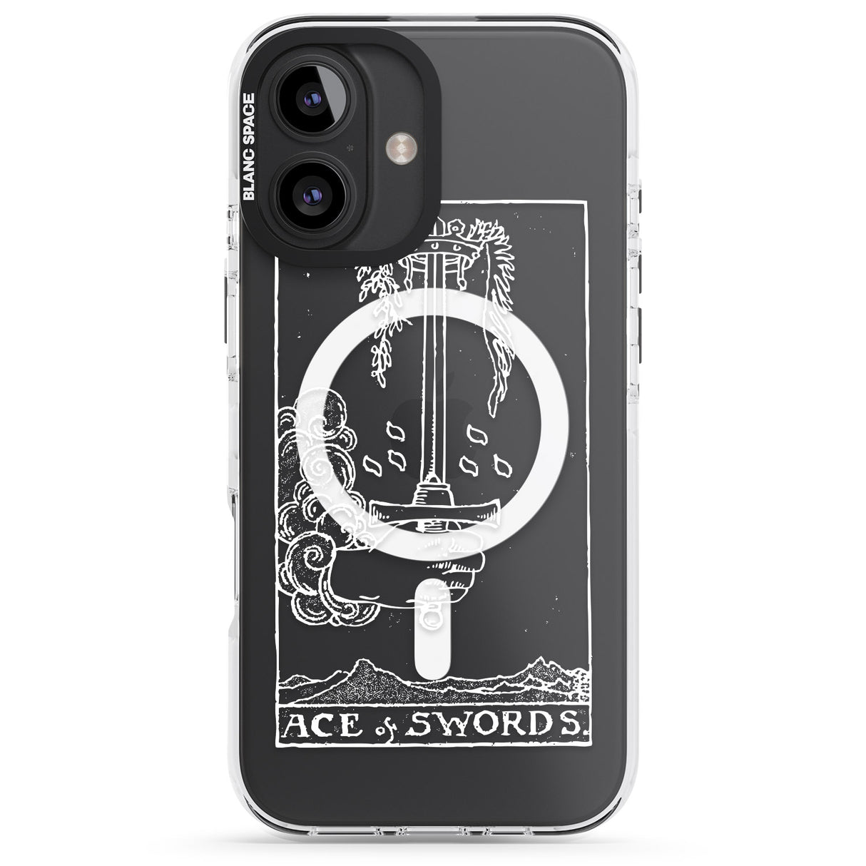 Personalised Ace of Swords Tarot Card - White Transparent