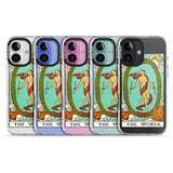 iPhone 16 Pro Max Personalised The World Tarot Card - Colour Black Impact Phone Case