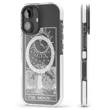 iPhone 16 Pro Max Personalised The Moon Tarot Card - White Transparent Black Impact Phone Case