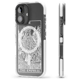 iPhone 16 Pro Max Personalised The Empress Tarot Card - White Transparent Black Impact Phone Case