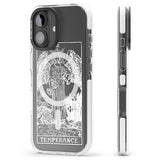 iPhone 16 Pro Max Personalised Temperance Tarot Card - White Transparent Black Impact Phone Case