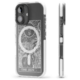 iPhone 16 Pro Max Personalised The Sun Tarot Card - White Transparent Black Impact Phone Case