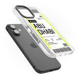 iPhone 16 Pro Max Personalised Abu Dhabi Boarding Pass Black Impact Phone Case