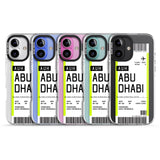 iPhone 16 Pro Max Personalised Abu Dhabi Boarding Pass Black Impact Phone Case