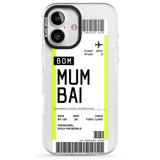 iPhone 16 Pro Max Personalised Mumbai Boarding Pass Black Impact Phone Case