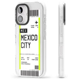 iPhone 16 Pro Max Personalised Mexico City Boarding Pass Black Impact Phone Case