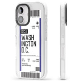 iPhone 16 Pro Max Personalised Washington D.C. Boarding Pass Black Impact Phone Case