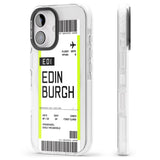 iPhone 16 Pro Max Personalised Edinburgh Boarding Pass Black Impact Phone Case