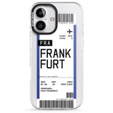 iPhone 16 Pro Max Personalised Frankfurt Boarding Pass Black Impact Phone Case