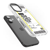 iPhone 16 Pro Max Personalised Manchester Boarding Pass Black Impact Phone Case