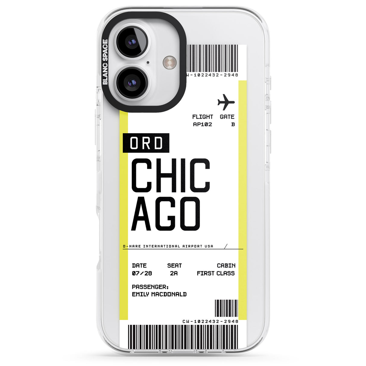 Personalised Chicago Boarding Pass