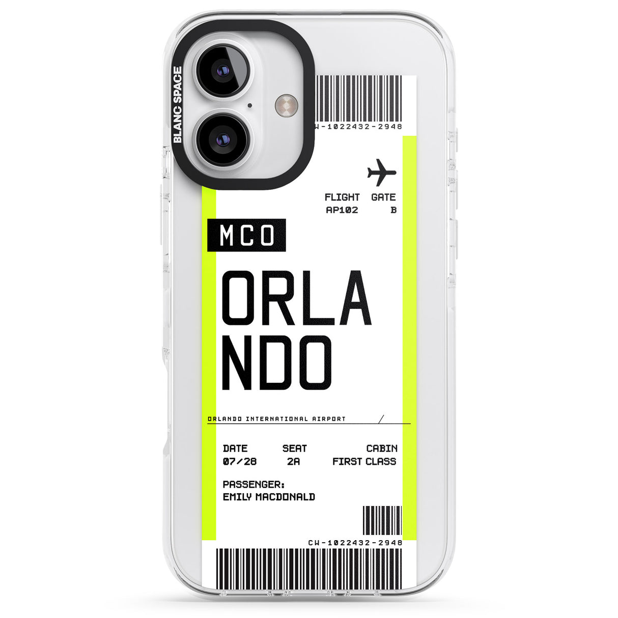 Personalised Orlando Boarding Pass