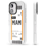 iPhone 16 Pro Max Personalised Miami Boarding Pass Black Impact Phone Case