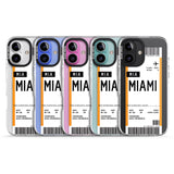 iPhone 16 Pro Max Personalised Miami Boarding Pass Black Impact Phone Case