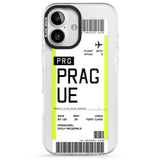 iPhone 16 Pro Max Personalised Prague Boarding Pass Black Impact Phone Case