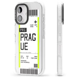 iPhone 16 Pro Max Personalised Prague Boarding Pass Black Impact Phone Case