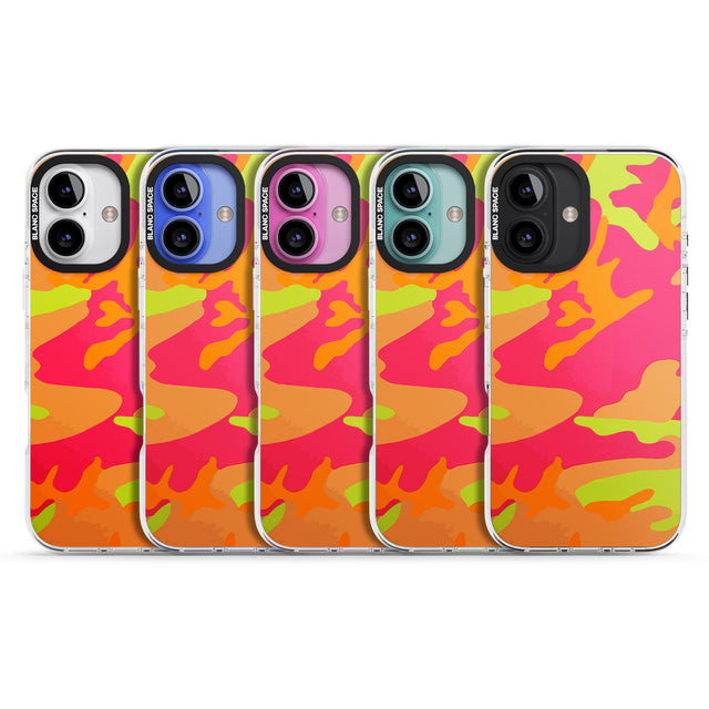 iPhone 16 Pro Max Neon Camo Black Impact Phone Case