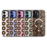 iPhone 16 Pro Max Chocolate Donut Pattern Black Impact Phone Case