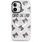 iPhone 16 Pro Max Crazy Cat Lady Black Impact Phone Case