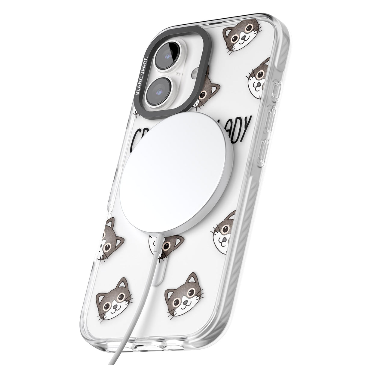 iPhone 16 Pro Max Crazy Cat Lady Black Impact Phone Case