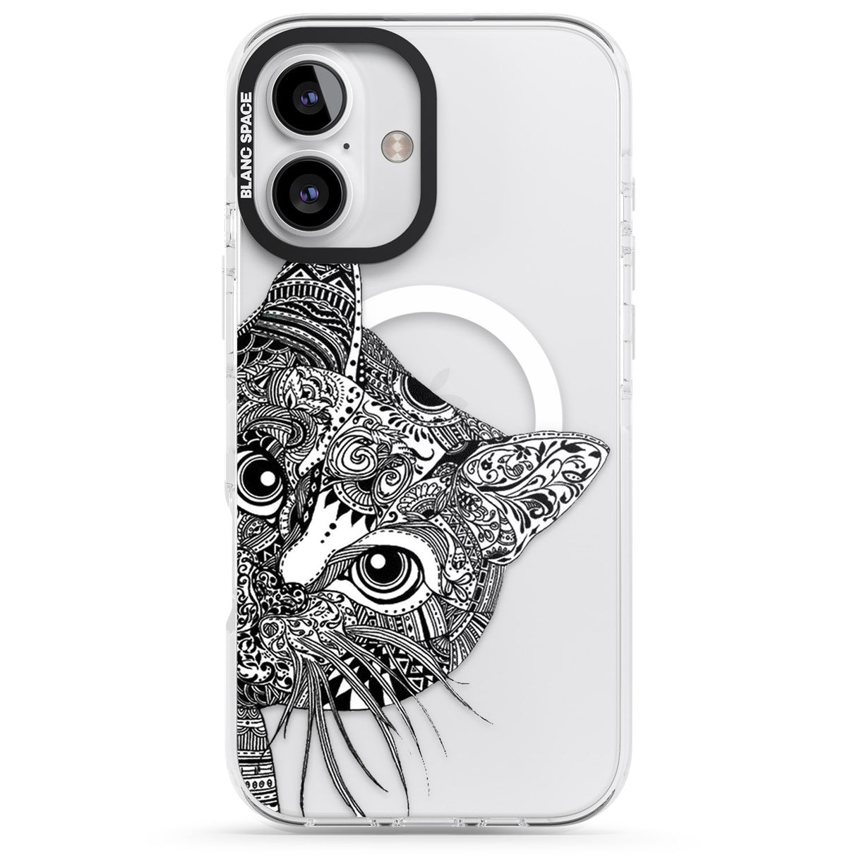 iPhone 16 Pro Max Henna Cat Black Impact Phone Case