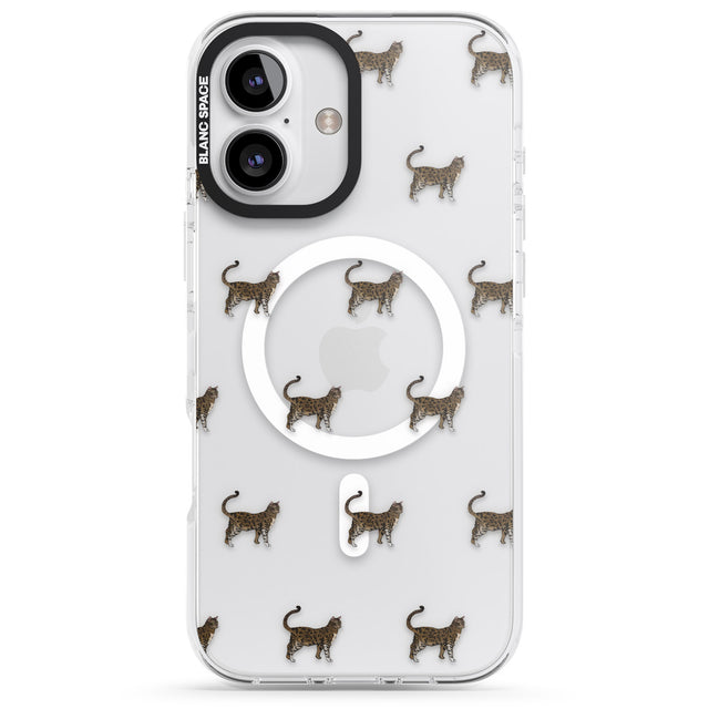 iPhone 16 Pro Max Bengal Cat Pattern Black Impact Phone Case